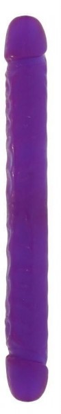 Двойной фиолетовый фаллоимитатор DOUBLE DONG LAVENDER - 30 см.