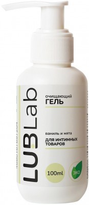 Очищающий эко-гель для интимных игрушек с ароматом ванили и мяты - 100 мл.