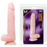 Телесный фаллоимитатор на присоске Super Dildo - 21,5 см.