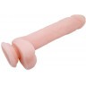 Телесный фаллоимитатор на присоске Super Dildo - 21,5 см.