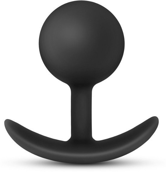 Черная анальная пробка Silicone Vibra Plug - 8,9 см.