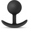 Черная анальная пробка Silicone Vibra Plug - 8,9 см.