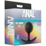 Черная анальная пробка Silicone Vibra Plug - 8,9 см.