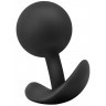 Черная анальная пробка Silicone Vibra Plug - 8,9 см.