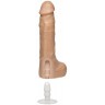 Телесный фаллоимитатор с имитацией семяизвержения Bust It Squirting Realistic Cock - 23,36 см.