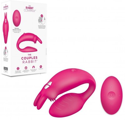 Розовый вибратор для пар The Couples Rabbit