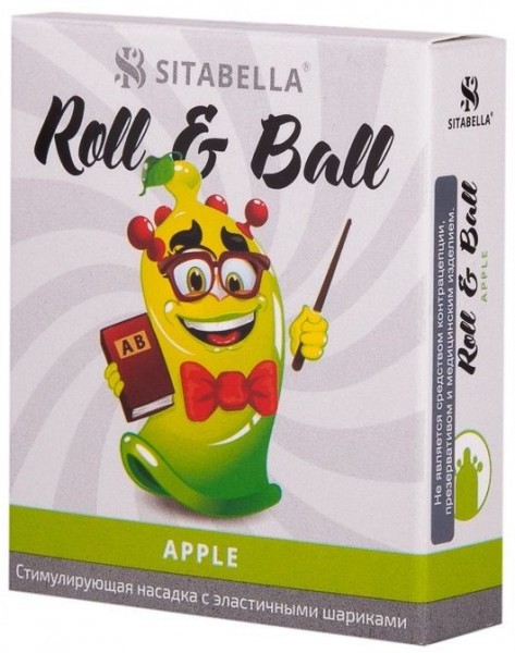 Стимулирующий презерватив-насадка Roll   Ball Apple