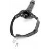Чёрный кляп с фаллоимитатором Deluxe Ball Gag with Dildo