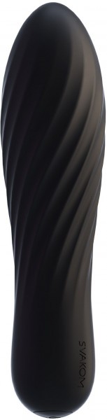 Черная вибропуля Tulip - 10,6 см.