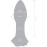 Нежно-розовый анальный плаг из стекла - 13 см.