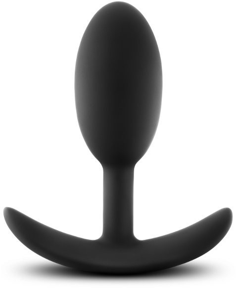 Черная анальная пробка Silicone Vibra Slim Plug Medium - 10,2 см.