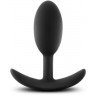 Черная анальная пробка Silicone Vibra Slim Plug Medium - 10,2 см.