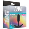 Черная анальная пробка Silicone Vibra Slim Plug Medium - 10,2 см.