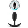 Черная анальная пробка Silicone Vibra Slim Plug Medium - 10,2 см.
