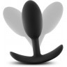 Черная анальная пробка Silicone Vibra Slim Plug Medium - 10,2 см.