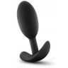 Черная анальная пробка Silicone Vibra Slim Plug Medium - 10,2 см.