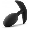 Черная анальная пробка Silicone Vibra Slim Plug Medium - 10,2 см.