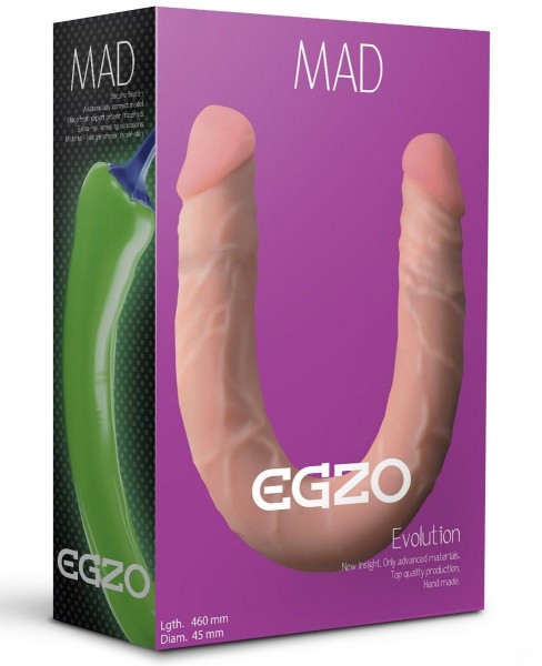 Двусторонний фаллоимитатор из киберкожи Mad Pepper - 46 см.