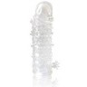 Закрытая прозрачная рельефная насадка Crystal sleeve - 13 см.