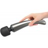 Черно-серый жезловый вибратор Megawand - 29,5 см.