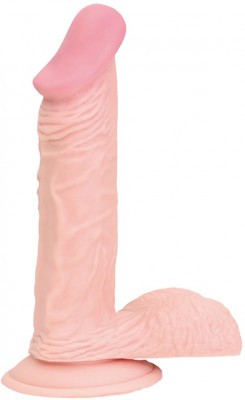 Телесный фаллоимитатор на присоске NATURAL SEDUCER 6 FLESH DONG - 15,2 см.