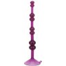 Фиолетовая анальная цепочка на присоске LOVE THROB PURPLE - 17,8 см. 