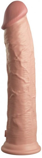 Телесный фаллоимитатор-реалистик King Cock Ellite Dual Density - 28 см.