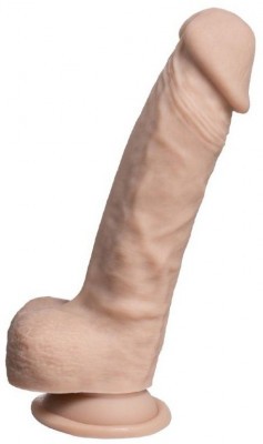 Телесный фаллоимитатор на присоске Real Skin Model 1 - 17,8 см.