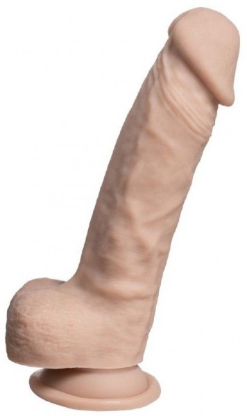 Телесный фаллоимитатор на присоске Real Skin Model 1 - 17,8 см.