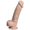 Телесный фаллоимитатор на присоске Real Skin Model 1 - 17,8 см.
