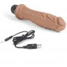 Кофейный вибратор-реалистик 8  Girthy Realistic Vibrator - 24,5 см.
