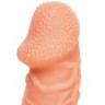 Телесная закрытая насадка с венками Cock Sleeve 006 Size L - 17,6 см.