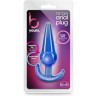 Синяя анальная пробка в форме якоря Large Anal Plug - 12,2 см.