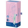 Зеленый вибратор-кролик Satisfyer Air Pump Bunny 5+ с функцией расширения - 20,4 см.