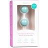 Бело-голубые вагинальные шарики Jiggle Balls