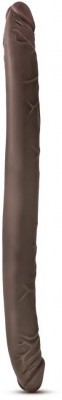Коричневый двусторонний фаллоимитатор Chocolate 16-Inch Long Dildo - 41,5 см.