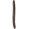Коричневый двусторонний фаллоимитатор Chocolate 16-Inch Long Dildo - 41,5 см.