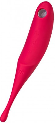 Красный вакуум-волновой стимулятор клитора Satisfyer Twirling Pro