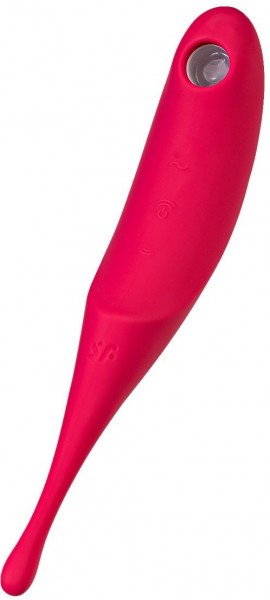 Красный вакуум-волновой стимулятор клитора Satisfyer Twirling Pro