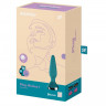 Бирюзовая анальная пробка с вибрацией Satisfyer Plug-ilicious 1 - 13,5 см.