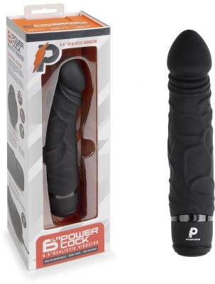 Черный вибратор-реалистик 6.5  Girthy Realistic Vibrator - 19 см.