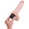Телесный фаллоимитатор с функцией семяизвержения 11  Squirting Cock with balls - 27,9 см.