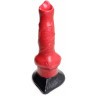 Красный фантазийный фаллоимитатор Hell-Hound Canine Penis Silicone Dildo - 19 см.
