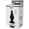 Черный анальный стимулятор DUAL DENSITY PLEASURE PLUG L - 10,2 см.