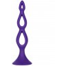 Фиолетовая анальная елочка Silicone Triple Probe - 14,5 см.