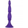 Фиолетовая анальная елочка Silicone Triple Probe - 14,5 см.