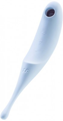 Голубой вакуум-волновой стимулятор клитора Satisfyer Twirling Pro