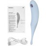 Голубой вакуум-волновой стимулятор клитора Satisfyer Twirling Pro