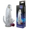 Закрытая прозрачная вибронасадка на пенис Crystal Sleeve Vibe - 12 см.