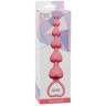 Розовая анальная цепочка Heart s Beads Pink - 18 см.